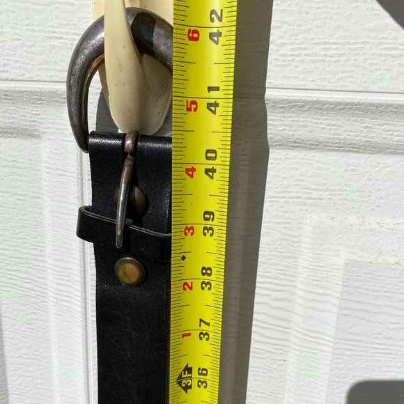 Very cool Filrund France black leather belt 34 - Picture 3 of 3